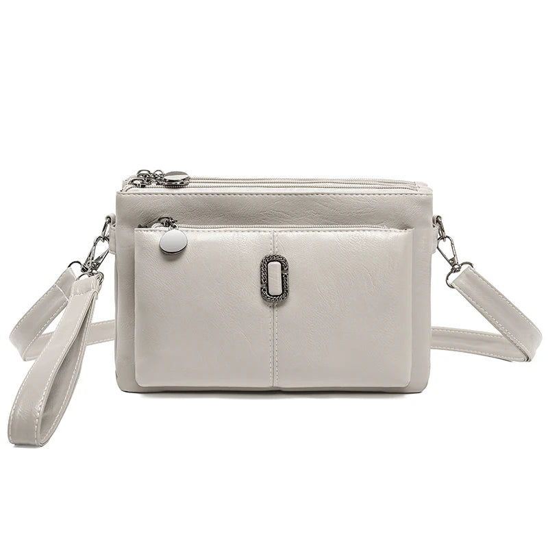 Fashion Women's Small Purse PU Leather Luxury Multi Layered Messenger Handbag