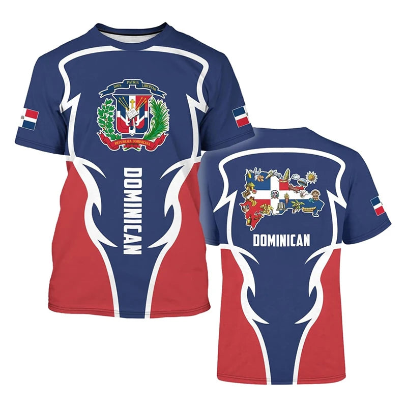Austria National Flag Themed T-shirt Men's Clothing 3d Printed Stripe Word T Shirts Casual Fashion Street Short Sleeves Tees