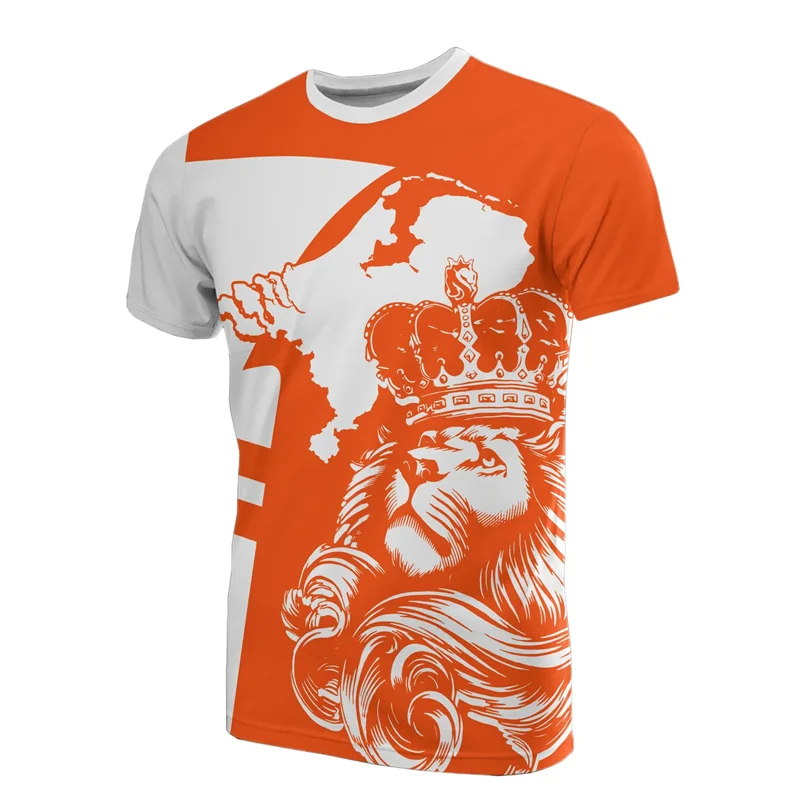 NETHERLANDS Flag 3D Print Sport Quick-dry Breathable Men Women T-Shirt Outdoor Football Uniform Team Training Fan Short-sleeve