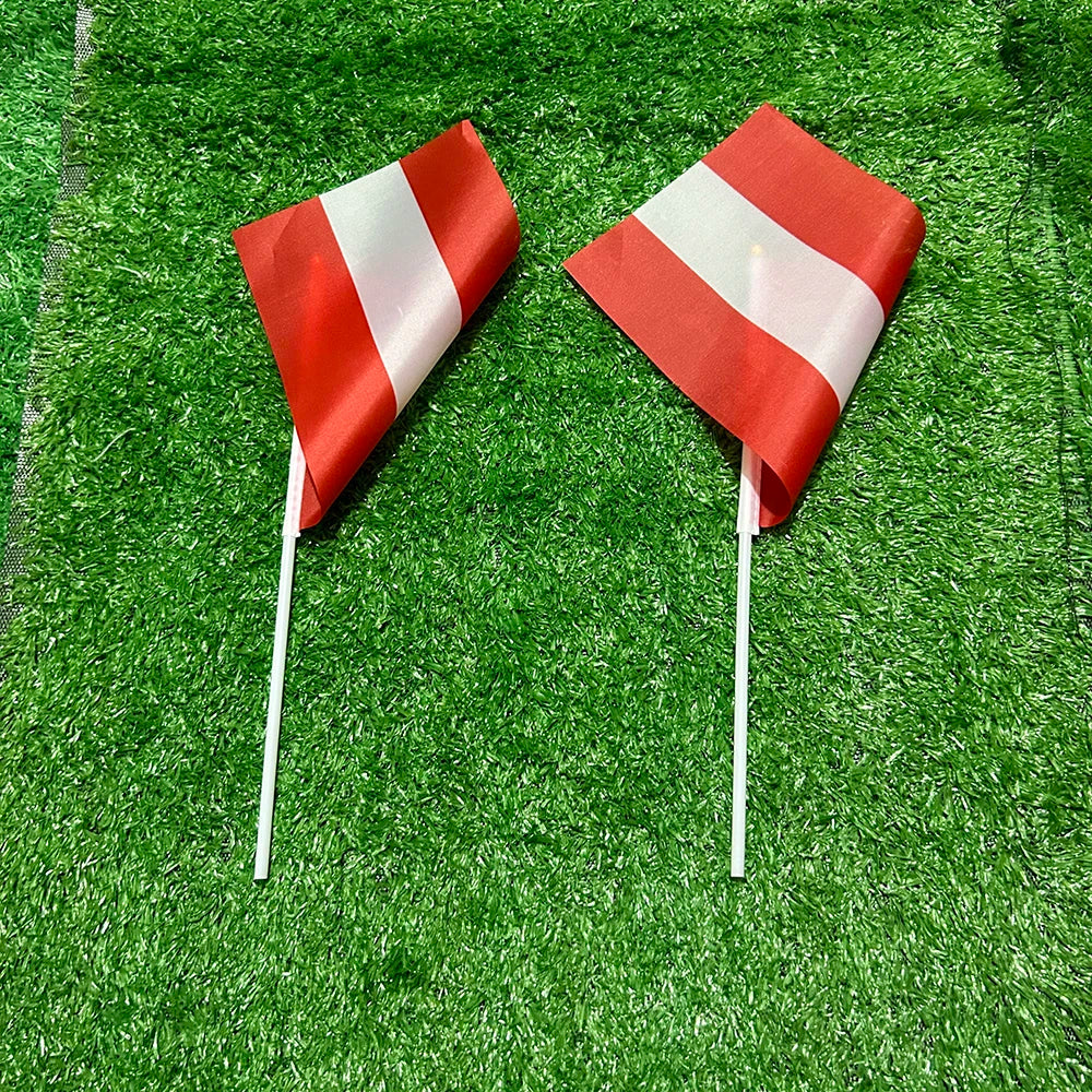 SKY FLAG Austria hand Flag 10/20/50/100pcs 21*14cm Austria Hand Waving Flags With plastic pole For Sports Activity Home Decor