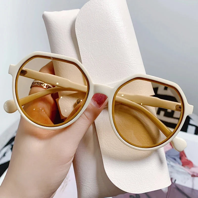 Sunglasses for Women Geometry Shape Frame Fashion Glasses Vintage Big Sunshades Shades