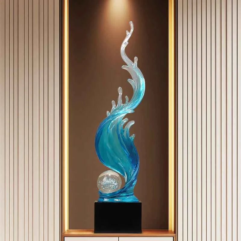 Home Decor,Wind And Water Rising Ornament,Vertical Entrance,Living Room TV Cabinet,Hotel Art Decoration Sculpture Customized