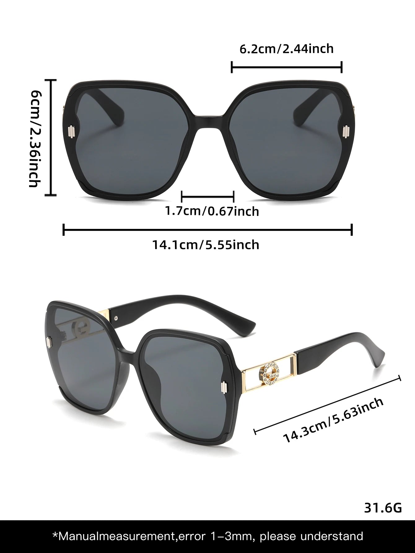 5 New sunglasses for women: UV-resistant sunglasses for women, high-end look, versatile for large faces, slimming glasses, high-
