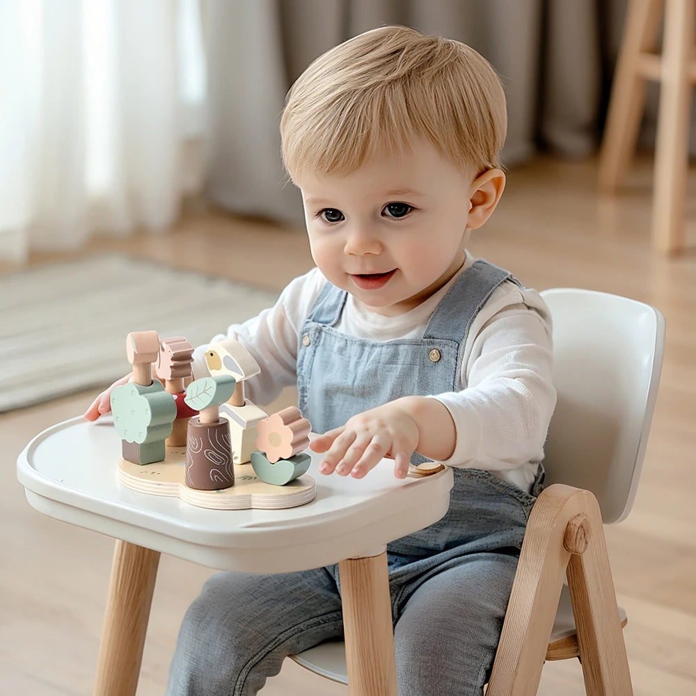Kids Montessori Toys Color Wooden Bouncing Toys Baby Color Recognition Hand And Foot Coordination Toys Toddlers Block Game Gifts