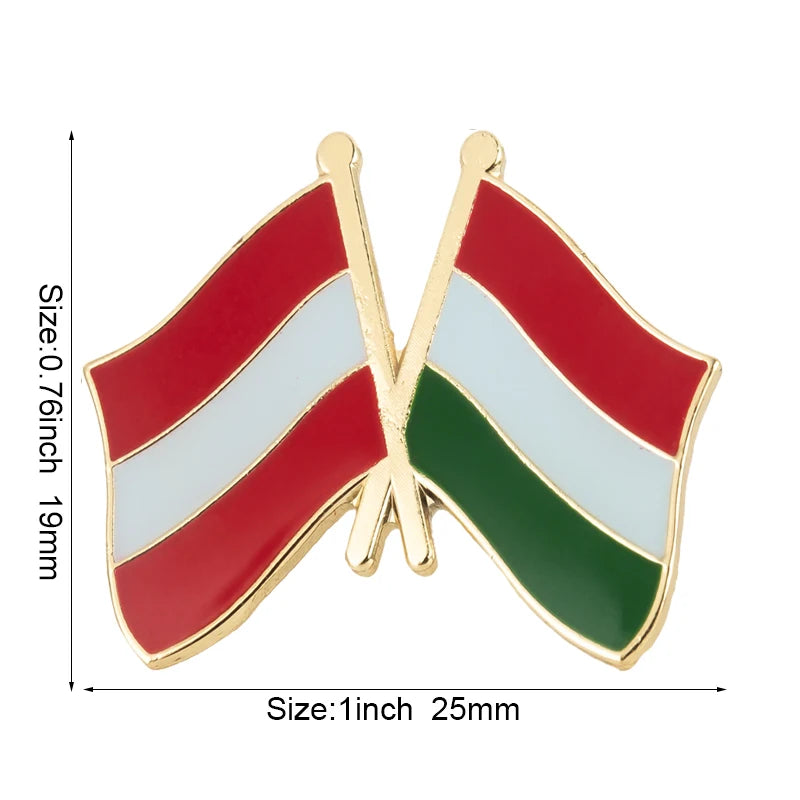 Austria Flag Badge Brooch Natinal Lapel Pins Flag Lapel Pins Country Flag Badge