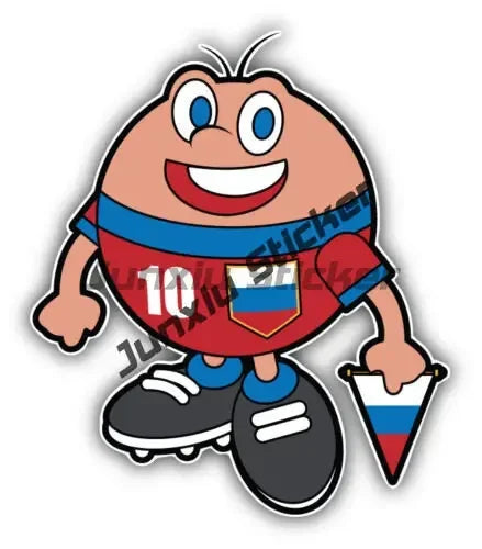 Flag Soccer Club Fan Girl Sticker Cartoon Funny Flag Soccer College Sport Decal Stickers for Cars Helmet Motorcycle Stickers