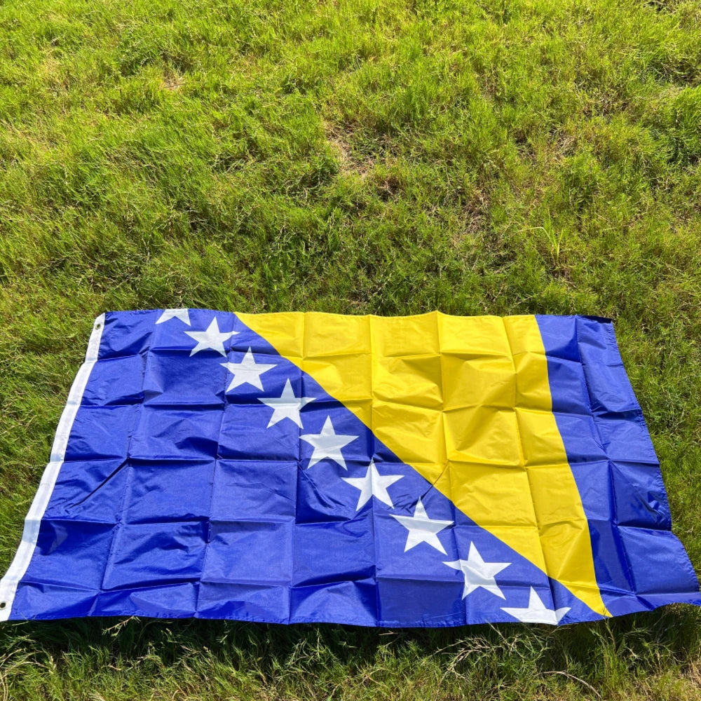 Bosnia and Herzegovina flag90 x 150cm Bosnia flag Banner Hanging National Bosnia flags Home Decoration