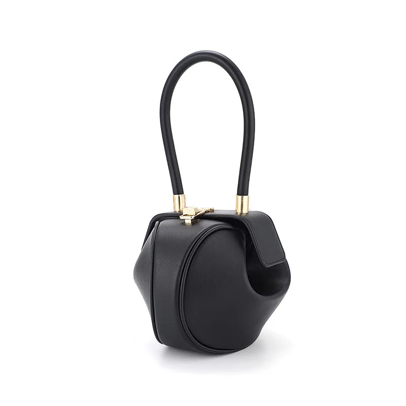 Round Ball Women's Handbag Brand Designer Bowling Bag PU Leather Mini Shoulder Bags Female Luxury Purse Fashion Armpit Bag
