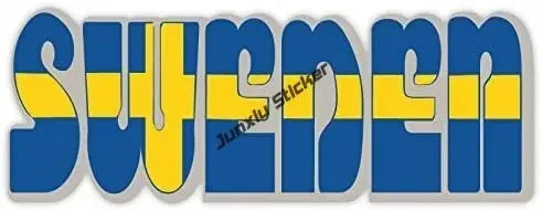 Sweden Flag Wings Creative Motorcycle Car Stickers Decal Anime Cute Accessories Swedish Air Force Decoration Glue Sticker