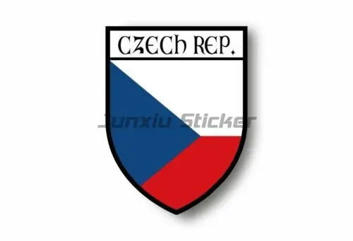 Czech Republic Flag Map European Country Decals Window Door Car Laptop Sticker