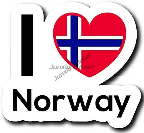 NOR Norway Flag Map Emblem Creative PVC Car Stickers for Car Van Motorcycle Helmet Window Wall Decoration Accessorie
