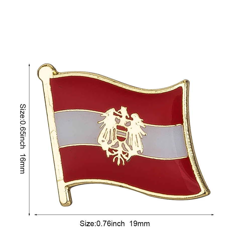 Austria Flag Badge Brooch Natinal Lapel Pins Flag Lapel Pins Country Flag Badge