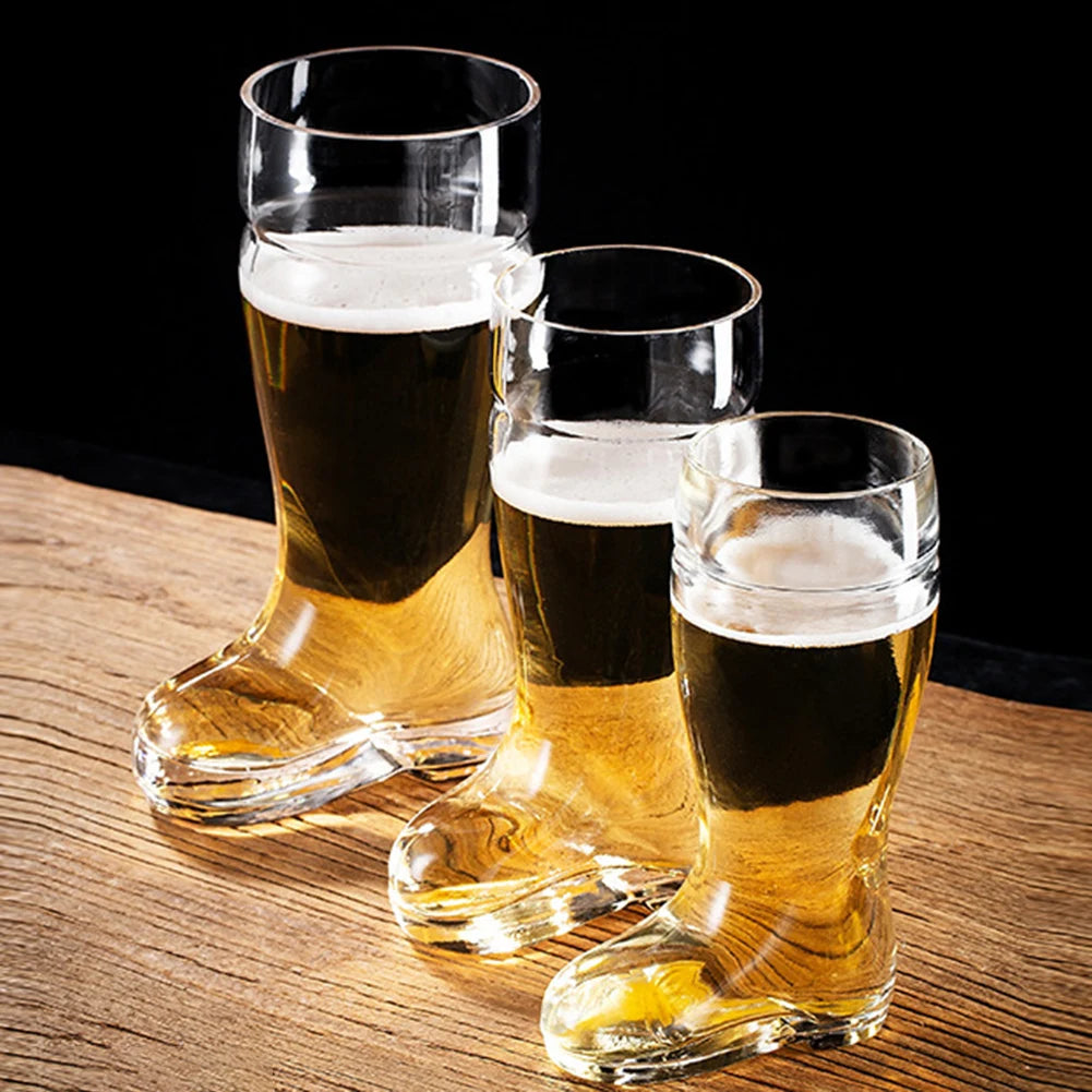 Boot-Shape Beer Cup Novelty Wine Glass Funny Transparent Water Cup for Beer Whiskey Cocktail Home Decor Gift Drinkware Accessory