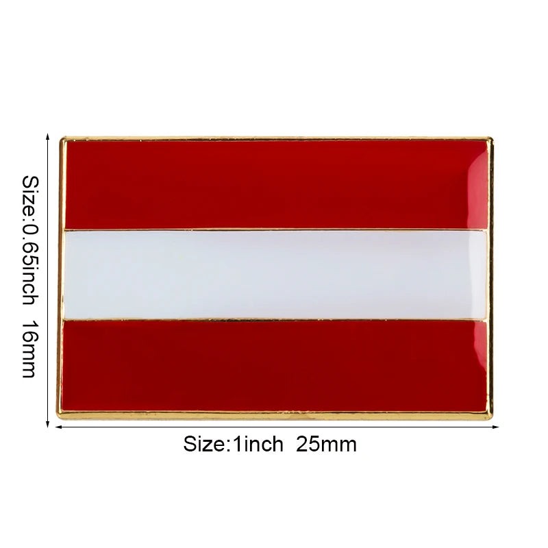 Austria Flag Badge Brooch Natinal Lapel Pins Flag Lapel Pins Country Flag Badge