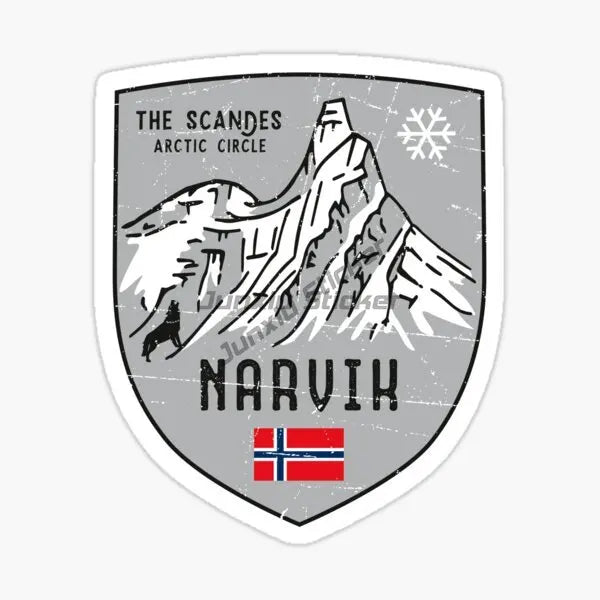 NORWAY National Flag and Emblem Car Stickers Car Laptop Trolley Case Helmet Decor Car Vinyl Bumper Waterproof Decal