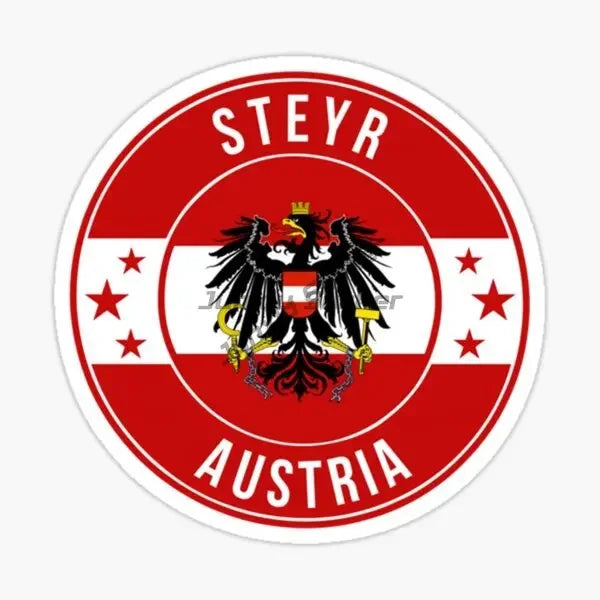 Austria Flag Map Emblem Creative PVC Stickers for Car Truck Bicycle Helmet Motorcycle Window Fridge Wall Decoration Accessories