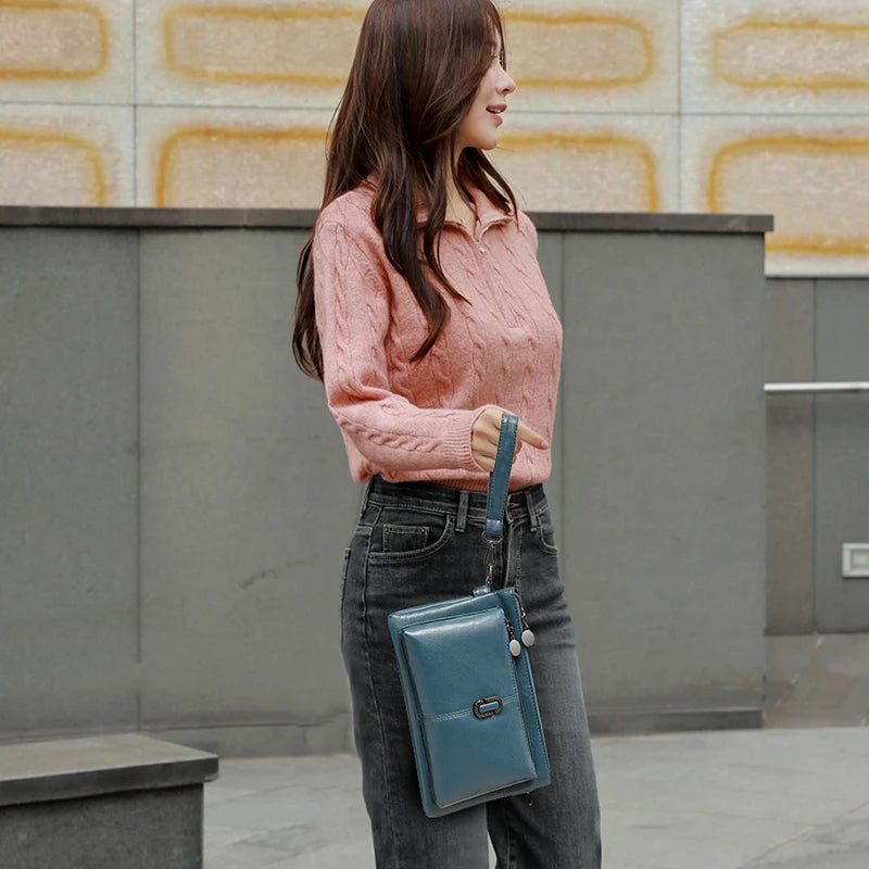 Fashion Women's Small Purse PU Leather Luxury Multi Layered Messenger Handbag