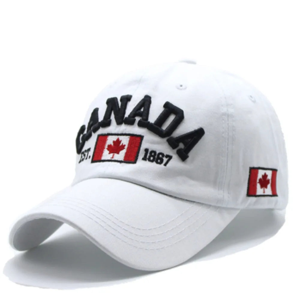 Fashion I Love Canada Baseball Cap Flag Printed Embroidery Hip Hop Caps Cotton Casual Hats