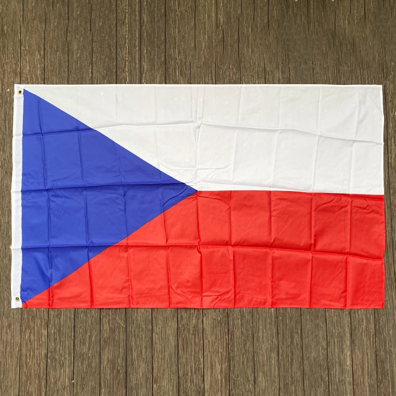 xvggdg    czech Flag 3ft x 5ft Hanging czech republic  Flag Polyester standard Flag Banner