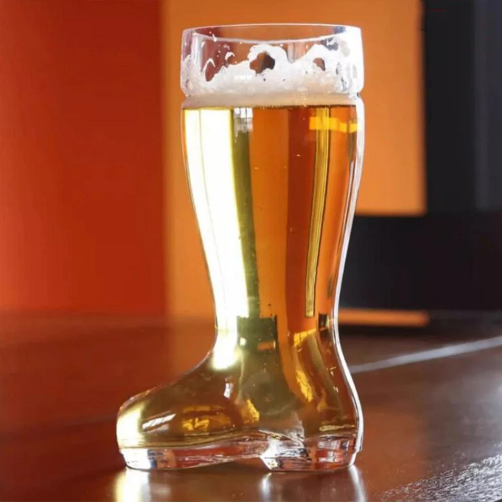Boot-Shape Beer Cup Novelty Wine Glass Funny Transparent Water Cup for Beer Whiskey Cocktail Home Decor Gift Drinkware Accessory