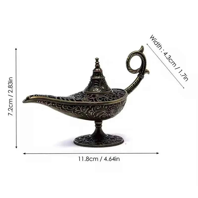 Antique Style Lamp Metal Incense Burner Scented & Unscented Candle Holder Home Decor Gift Arabic Incense Burner