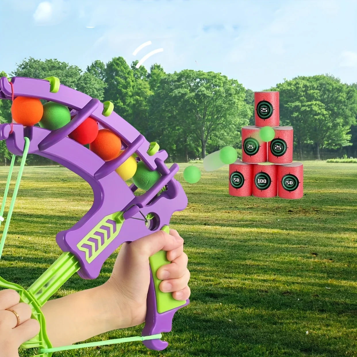 1 set of toys suitable for indoor and outdoor activities, including sports, jumping, cartoon dart board, throwing sticky balls