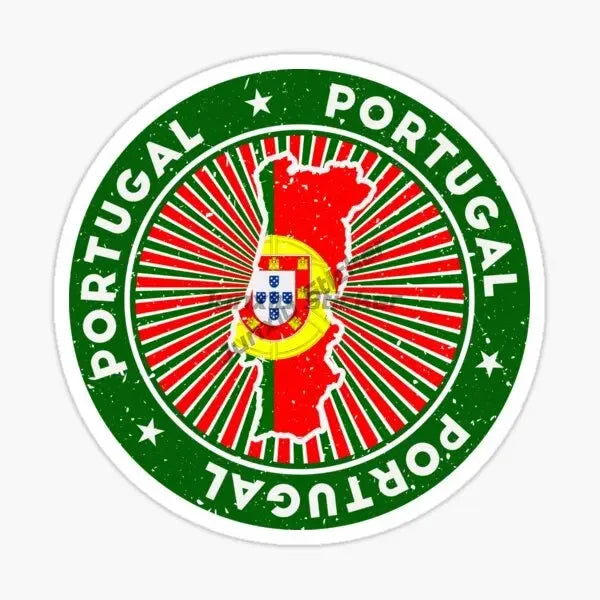 Portugal Flag Map National Emblem Creative PVC Sticker for Decorate Car Motorcycle Bicycle Helmet Window Wall Decal Accessories