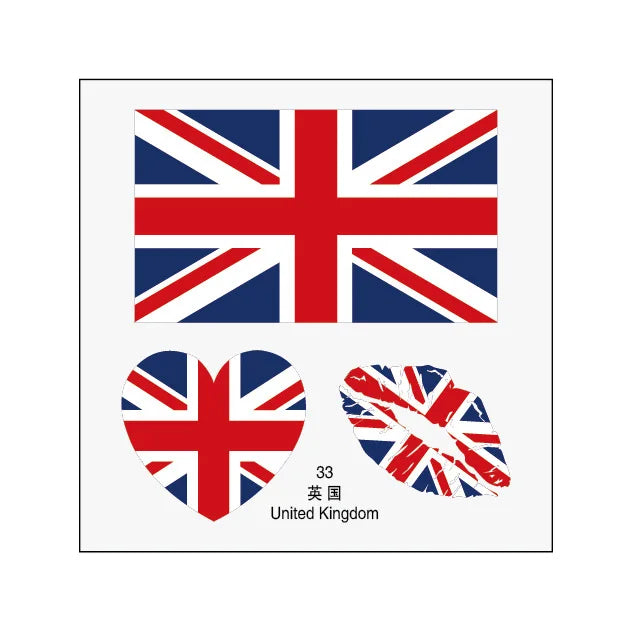 US Canada Mexico flag tattoo stickers, football matches, sports games tattoo stickers, water transfer face stickers