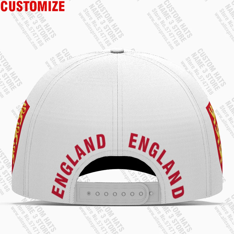 England Baseball Caps Free Custom Made Name British Team Logo Uk Hats Country Travel Britain Nation United Kingdom Flag Headgear