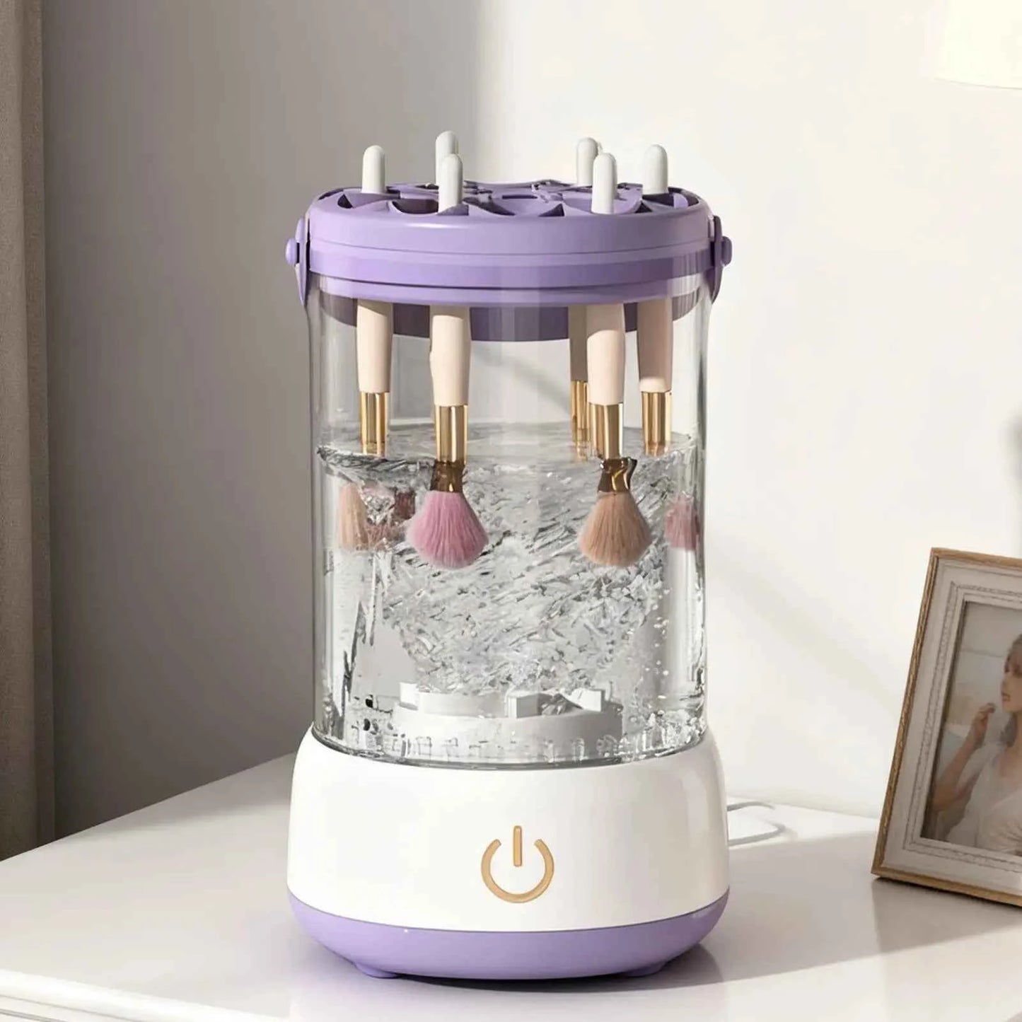 Makeup Brush Cleaner Makeup Tool Washer Portable Automatic Cosmetic Brushes Cleaner Machine for Home Vanity Travel Professional