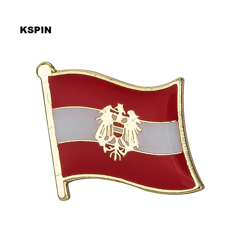 Austria Flag Badge Brooch Natinal Lapel Pins Flag Lapel Pins Country Flag Badge