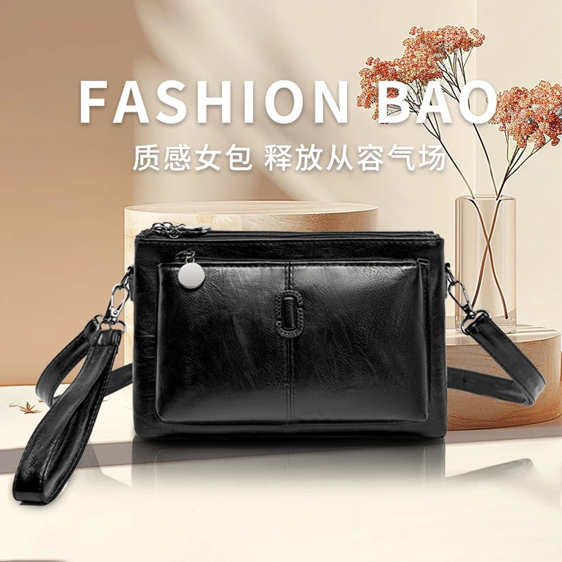 Fashion Women's Small Purse PU Leather Luxury Multi Layered Messenger Handbag