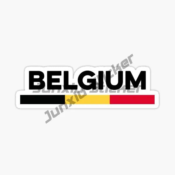 Belgium B Flag Map Emblem Creative Stickers Vinyl Helmet Wall Room Truck Window Motorcycle Camper Laptop Car Decal Assecories