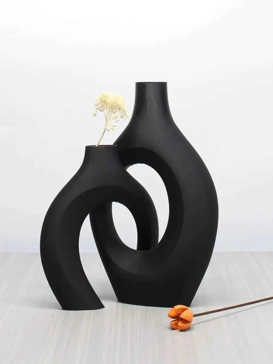 A Set of Bohemian Style Art Vases, Home Decoration Vases, Perfect Choice for Home and Office Decoration, Suitable for Living Room, Bedroom and Wedding Center Furnishings