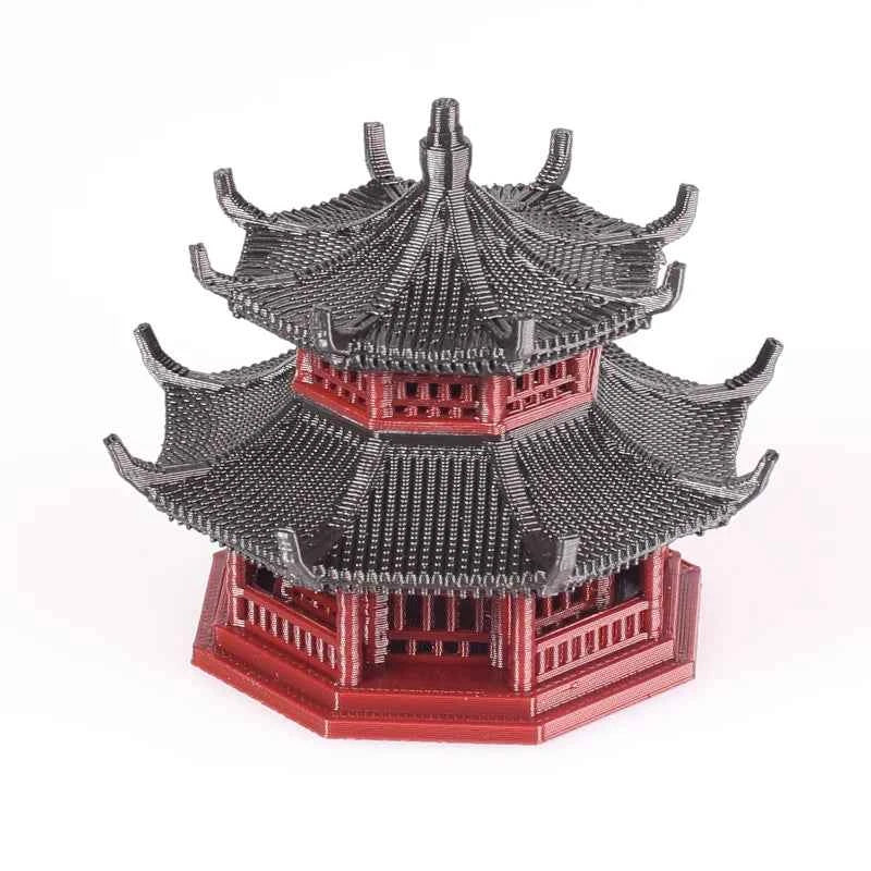 Chinese Style Ancient Building Shape Pavilion Decoration, 3D-Printing Plastics, RockeryMicro Landscape, Flower Pot Decor, Gazebo