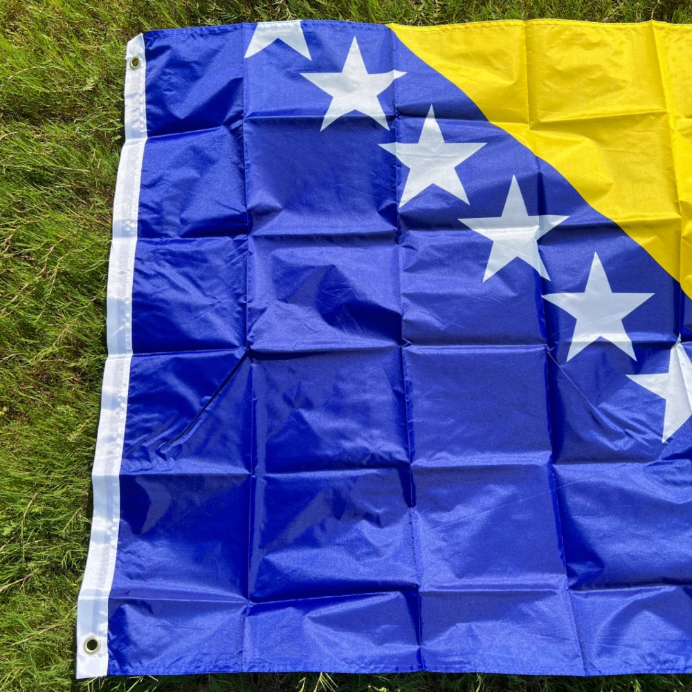 Bosnia and Herzegovina flag90 x 150cm Bosnia flag Banner Hanging National Bosnia flags Home Decoration