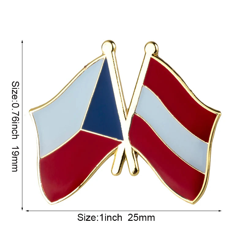 Austria Flag Badge Brooch Natinal Lapel Pins Flag Lapel Pins Country Flag Badge
