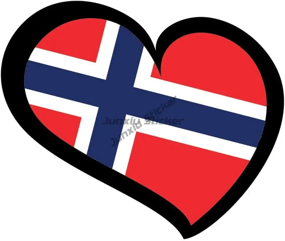 NOR Norway Flag Map Emblem Creative PVC Car Stickers for Car Van Motorcycle Helmet Window Wall Decoration Accessorie