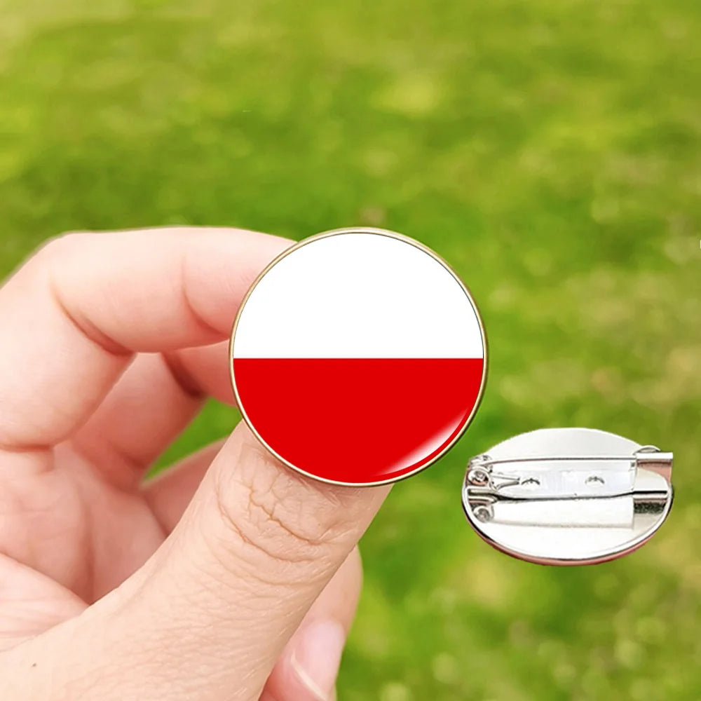 24 Football Flag Badge Pins Scotland Hungary Italy Croatia Spain Denmark England Serbia Romania Belgium Portugal Georgia Brooch