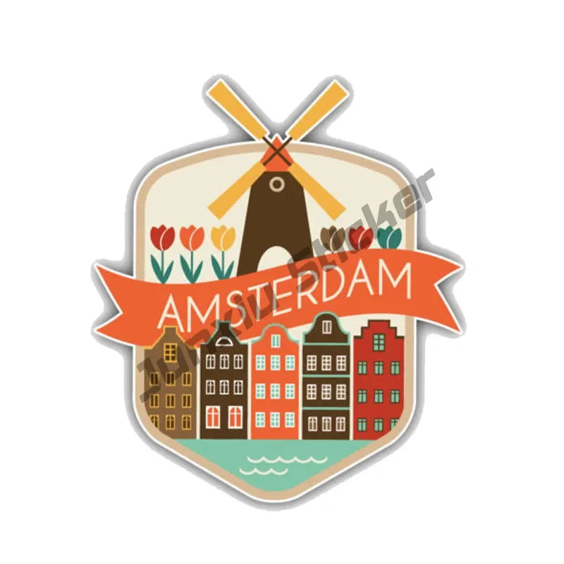Netherlands Flag Naval Jack Flag  Decal Netherlands Football Amsterdam Flag Waterproof Sunscreen Decal Accessories Sticker