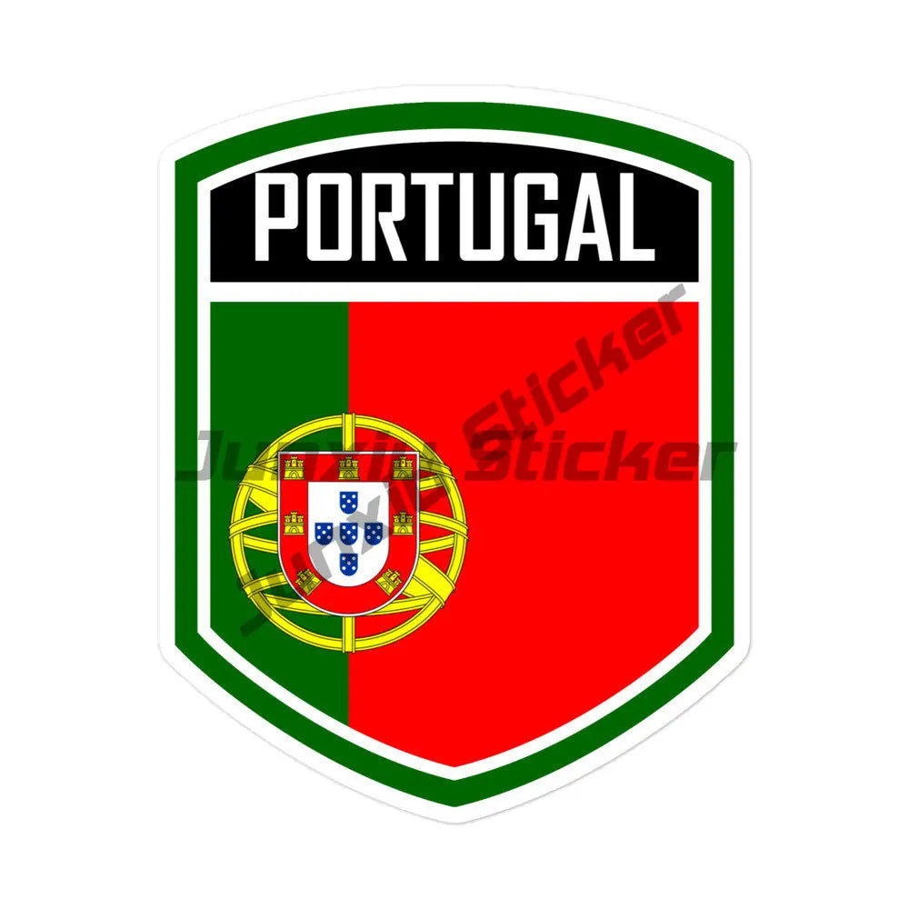 Portugal Flag Map Emblem Stickers High-Quality Viny Portugal Coat of Arms Portuguese Flag Racing Numbers Decal Perfect for Cars