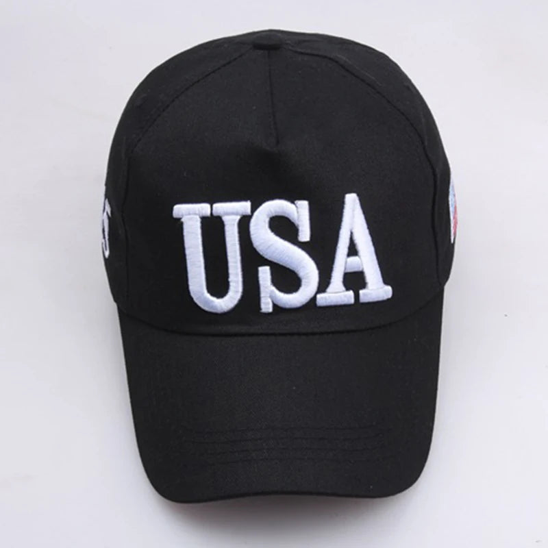 USA flag embroidered baseball caps, men's and women's outdoor sports event casual baseball caps, casual and fashionable