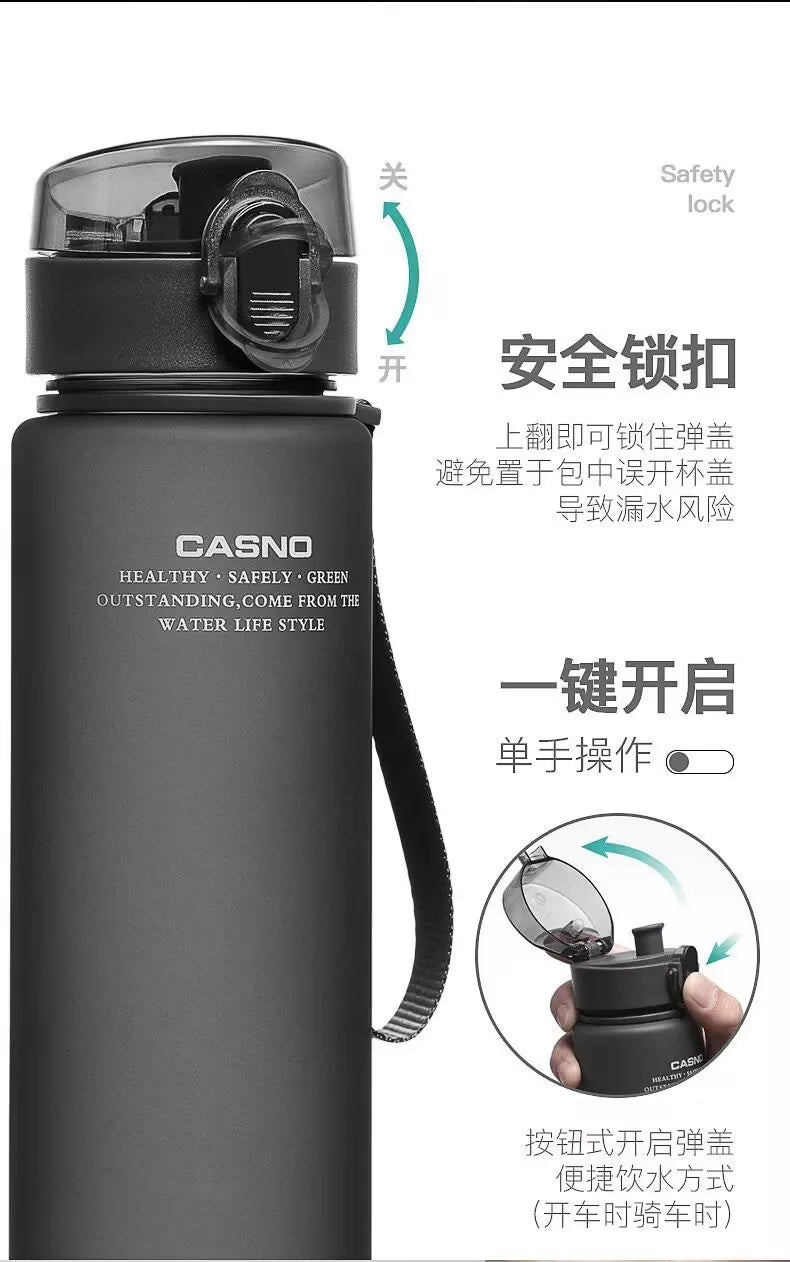Football Cristiano Ronaldo Water Cup Portable 650ml Large Capacity Sports Plastic Drinking Bottle with Handle for Children Adult