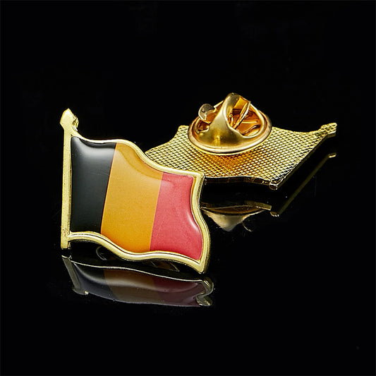 Belgium Flag Epoxy Lapel Pin Badge/Brooch For Casual Suit Clothes Bag Accessories Decoration
