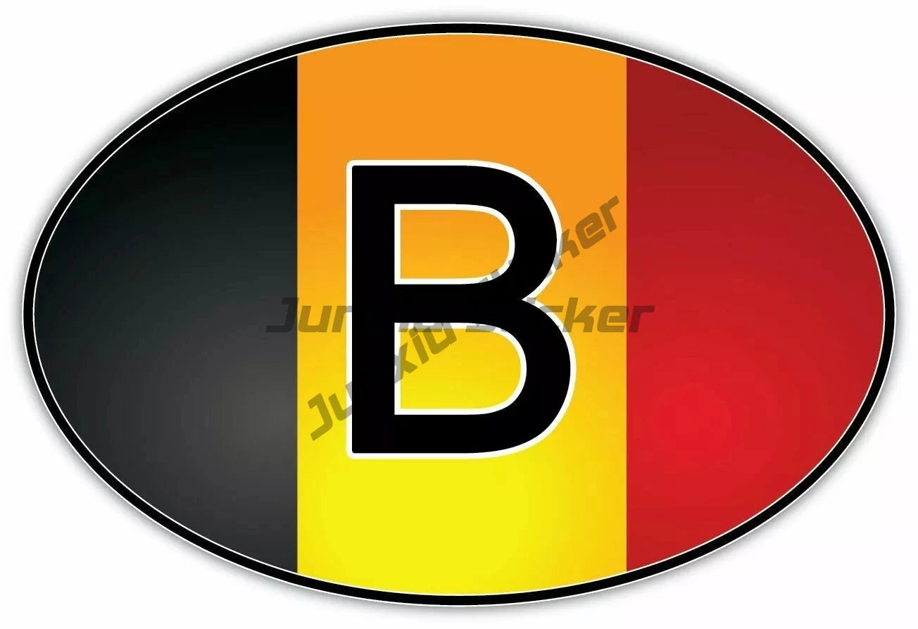Belgium Flag Soccer Football Fans Ball Sticker Flemish Flanders Belgium Flag Crest Symbol Vinyl Decal Decoration for Suv Auto