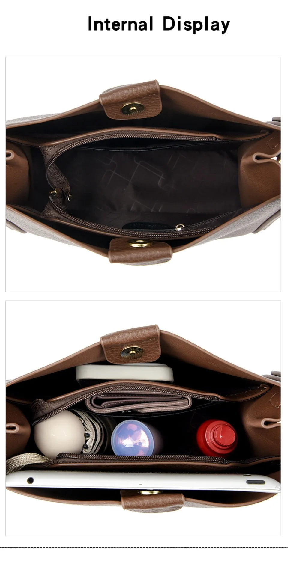 High Quality Pu Leather Purse Ladies Shoulder Crossbody Bag Medium Casual Tote Bag