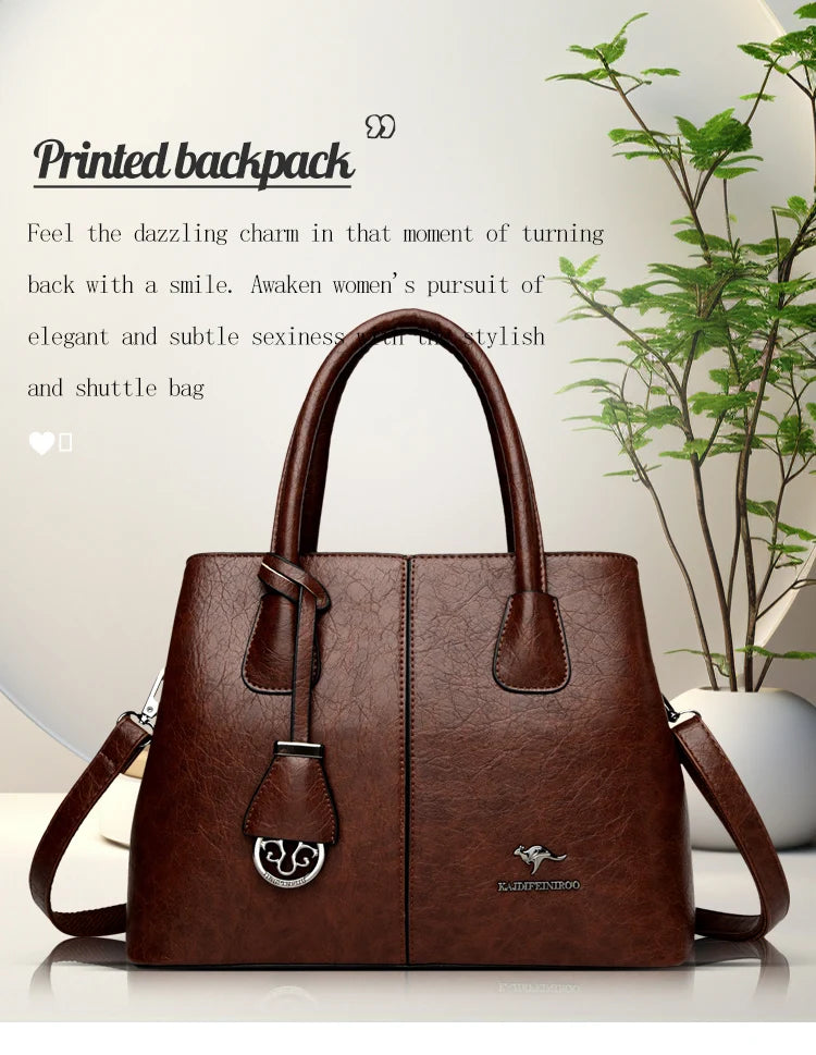 Women's PU Leather Handbags Ladies Large Tote Bag Female Square Shoulder Bags Bolsas Femininas Sac Fashion Crossbody Bags Purse