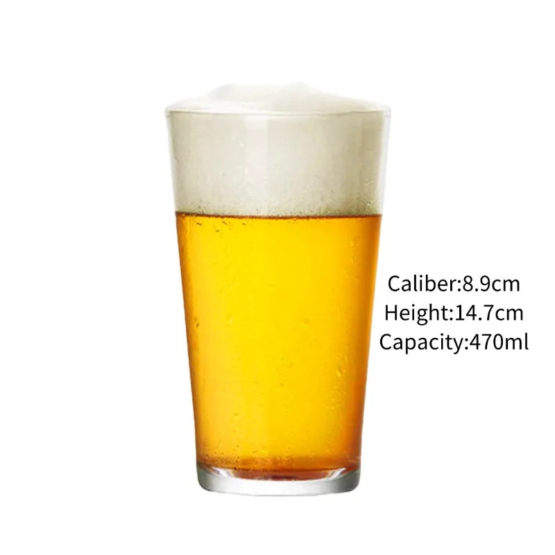 Craft Beer Cup Transparent Beer Mug Classical Draft Beer Cups Personality Cold Drink Cup Party Bar Accessory Pub Club Tools