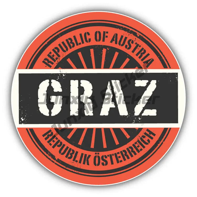 Coat of Arms Austria Car Stickers Austria Shield Emblem Decal Grza Vienna Heart Travel Stamp Cover Scratches Decor Accessories