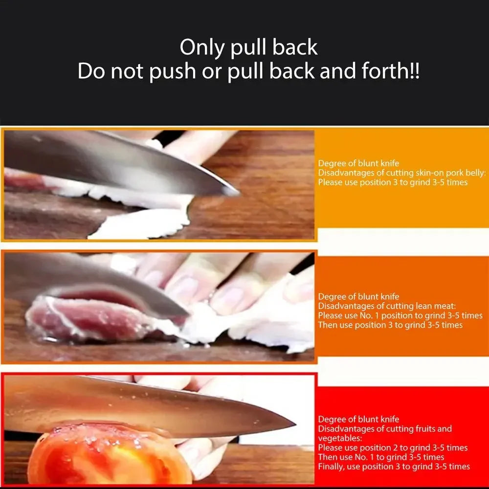 Kitchen 4 Segment Knife Sharpener Multifunctional Portable Non-slip Base Knife Sharpener Household Kitchen Gadgets Accessories